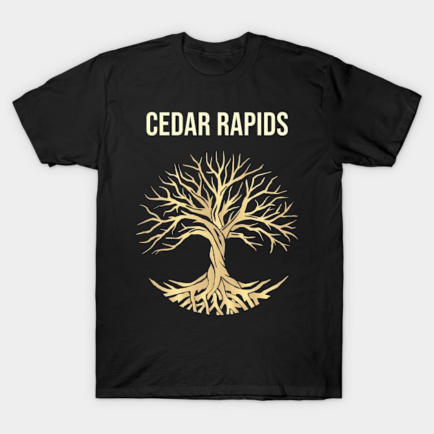 Tree Of Life City Cedar Rapids T-Shirt by flaskoverhand